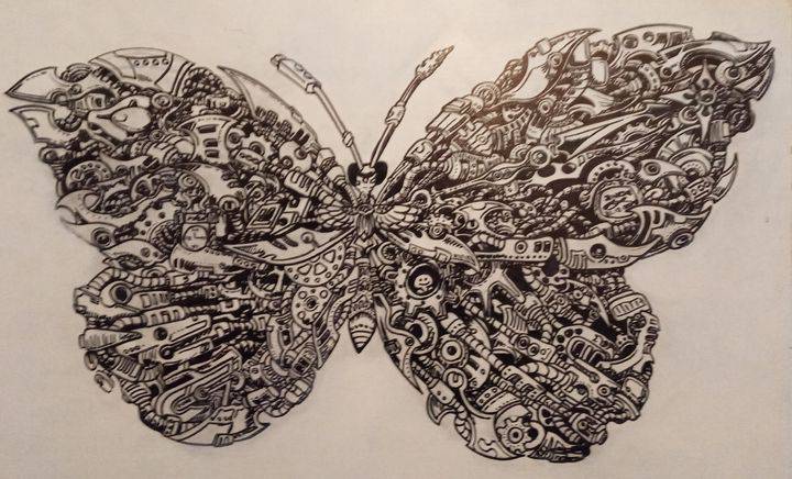 3D Drawing Of Butterfly