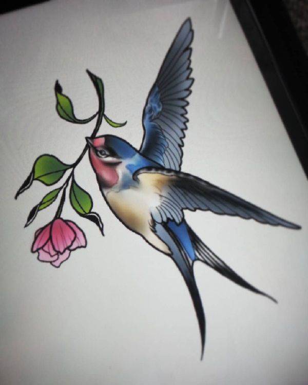 A Flying Bird Drawing