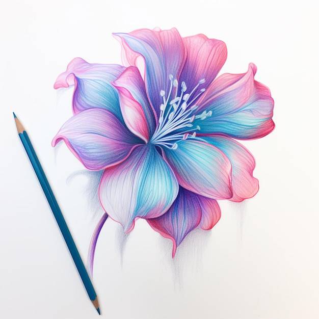 Aesthetic Flower Drawing Wallpaper