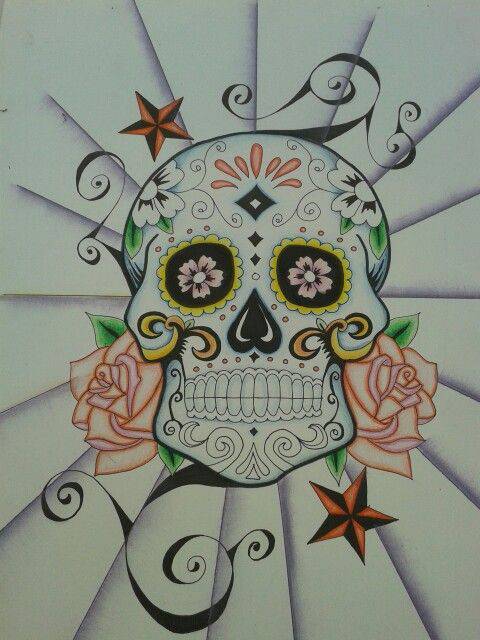 Badass Skull Drawing