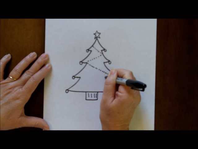 Cartoon Drawing Christmas Tree