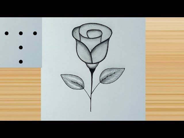 Cartoon Rose Drawing Easy