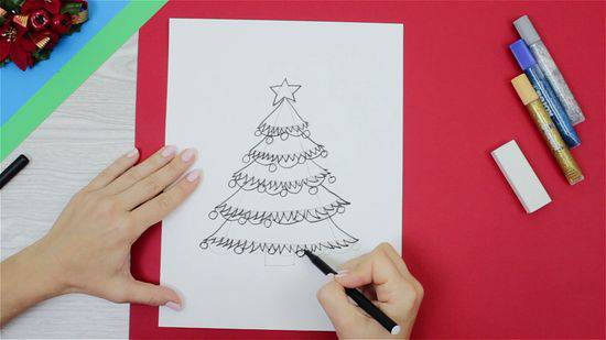 Christmas Tree Art Drawing