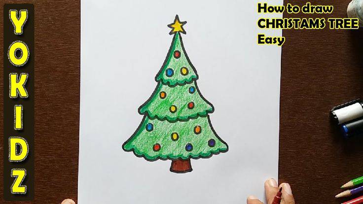 Christmas Tree Drawing For Christmas