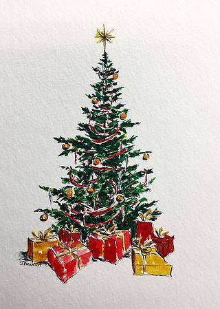 Christmas Tree Drawing Hard