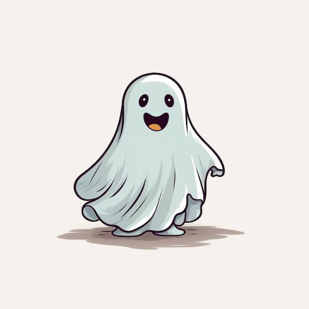 Cute Small Ghost Drawing