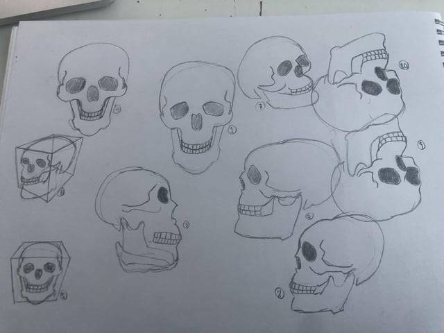 Danger Skull Drawing