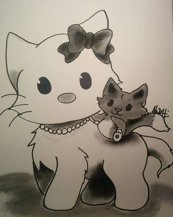 Draw Hello Kitty Easy