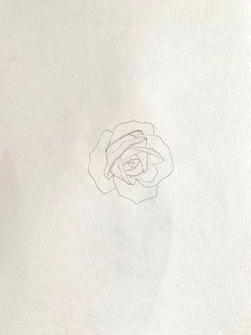 Draw Rose Flower Easy