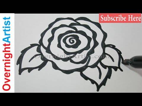 Drawing Flowers Easy Rose