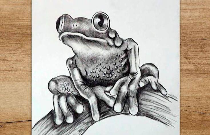 Drawing Of A Cartoon Frog