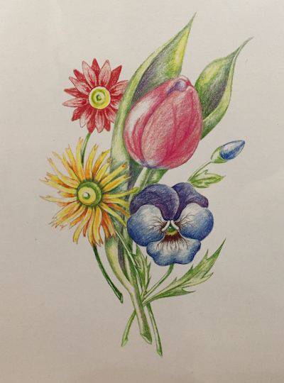 Flower Art Drawing