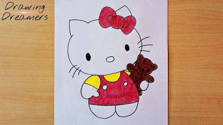 Hello Kitty And Daniel Drawing