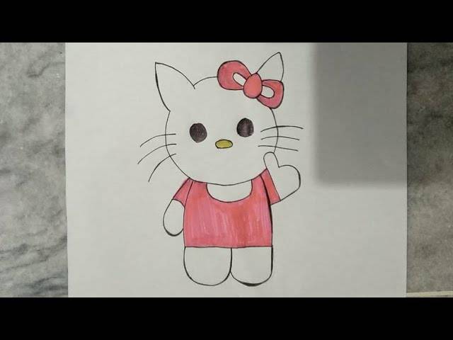 Hello Kitty Cat Drawing