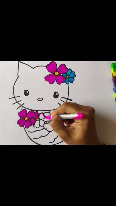Hello Kitty Trace Drawing
