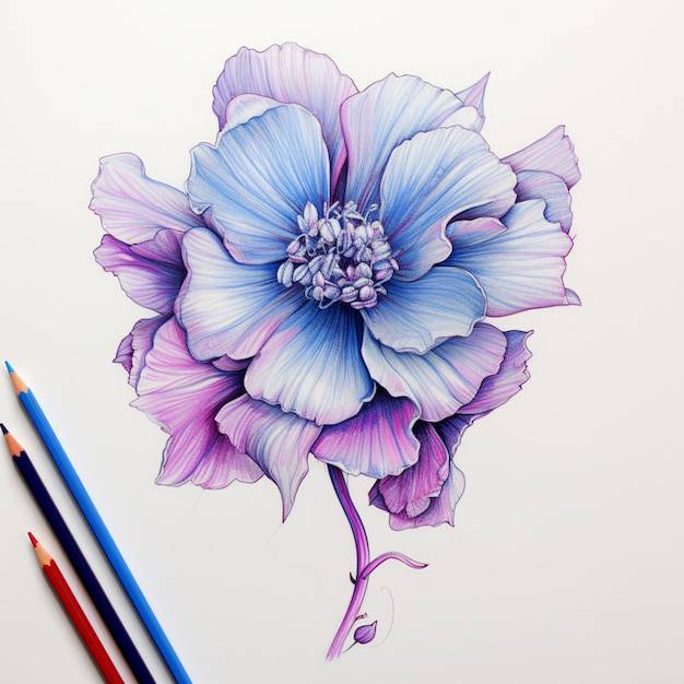 Hibiscus Flower Drawing