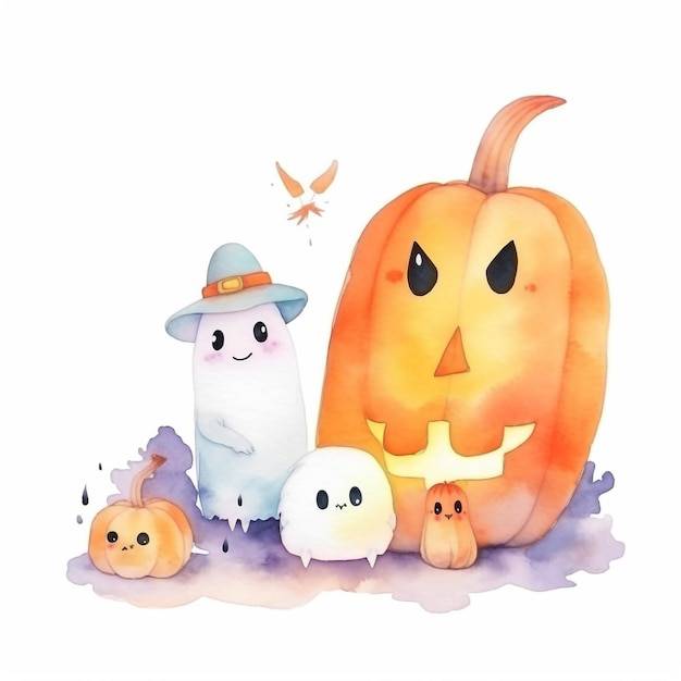 Kawaii Ghost Drawing