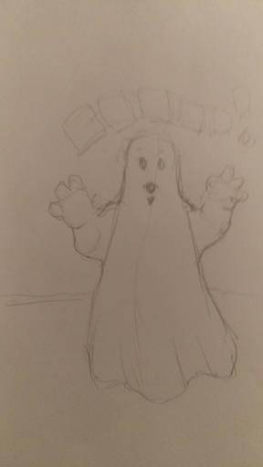 Pencil Sketch Of Ghost