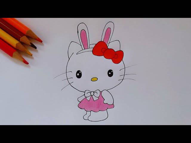 Simple Hello Kitty Drawing