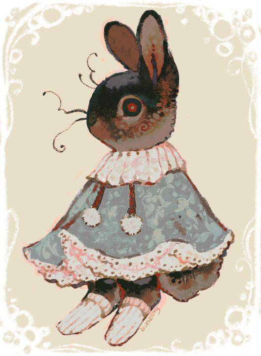 A Cute Drawing Of A Bunny