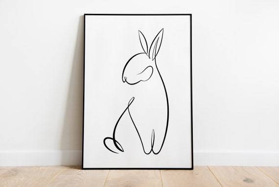 Bunny Line Drawing