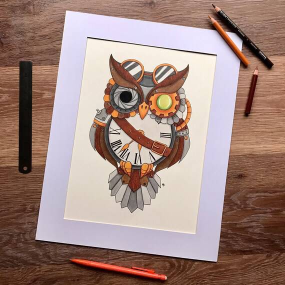 Cartoon Drawing Owl