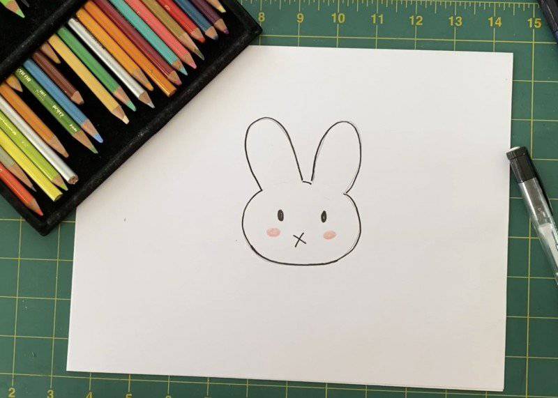 Cartoon Easter Bunny Drawing