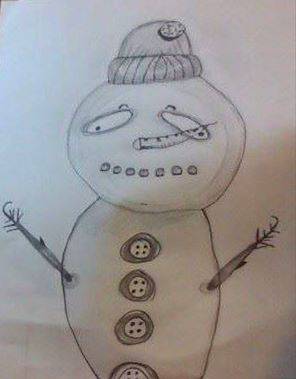 Easy Cute Olaf Drawing