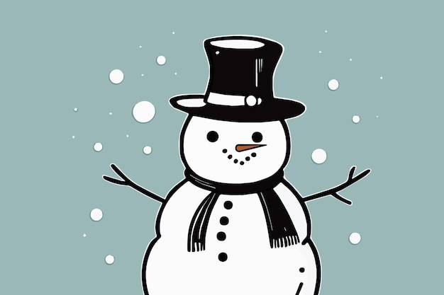 Easy How To Draw A Snowman