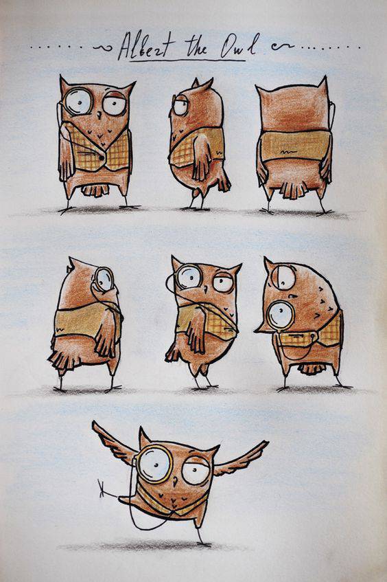 Owl Drawings In Color