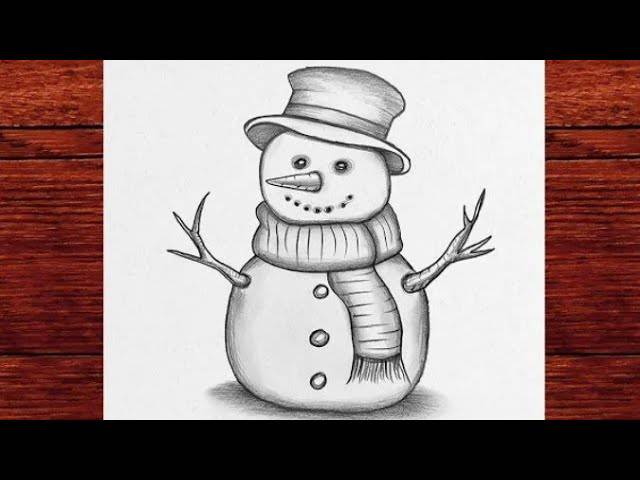 Santa And Snowman Drawing