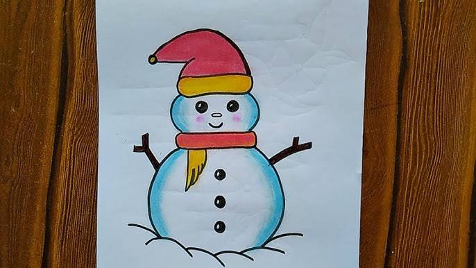 Santa Claus Snowman Drawing