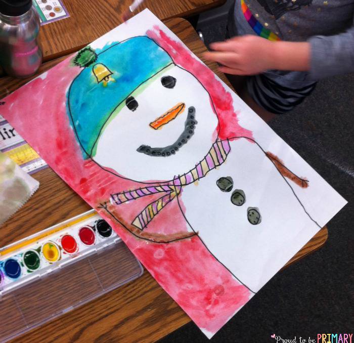 Snow Man Picture Drawing