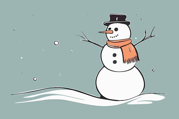 Snowman Craft Drawing