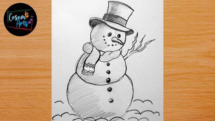 Snowman Family Drawing