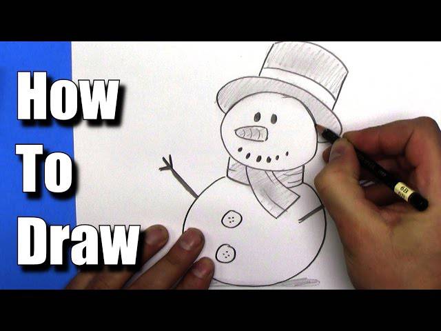 Snowman In Drawing